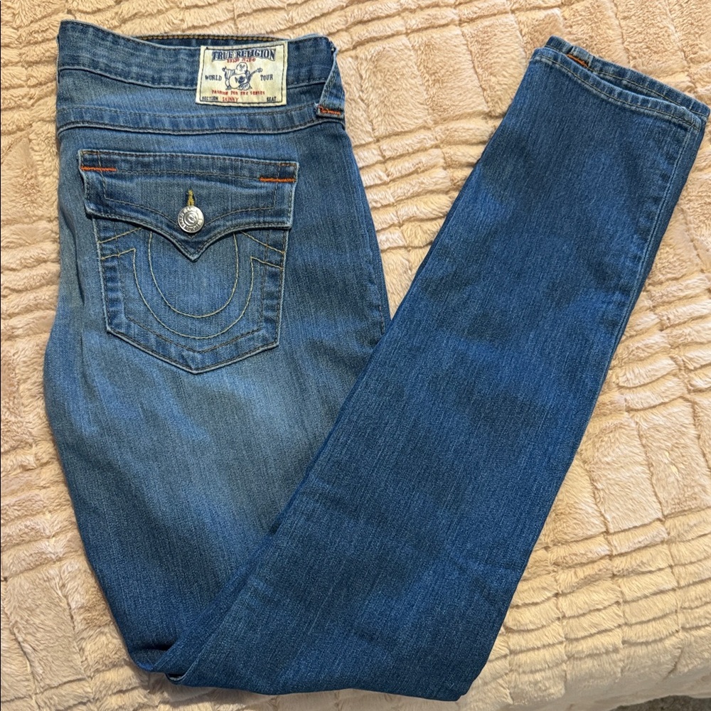 True Religion Women's Classic Blue Skinny Jeans